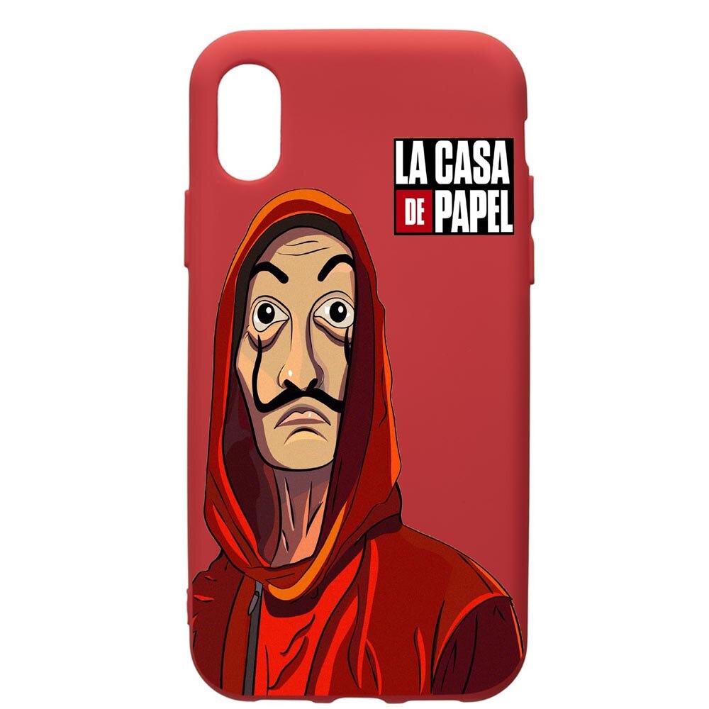 Husa de protectie Samsung Galaxy A01, La Casa De Papel, silicon, cu interiorul din material textil, protectie camera, Red, PR389