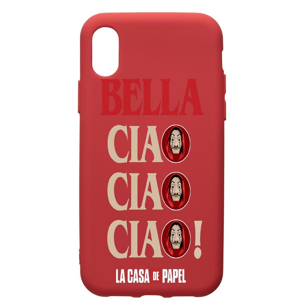 Husa de protectie Samsung Galaxy A10, La Casa De Papel - Ciao Bella, silicon, cu interiorul din material textil, protectie camera, Red, PR391