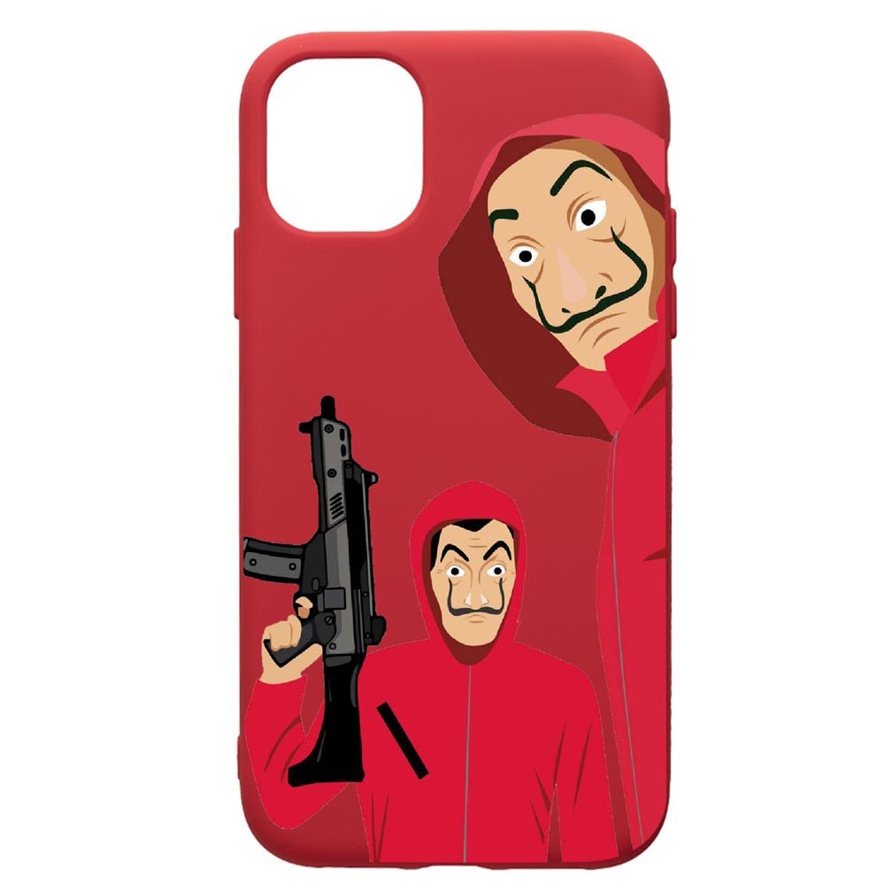 Husa de protectie Samsung Galaxy A41, La Casa De Papel, silicon, cu interiorul din material textil, protectie camera, Red, PR392
