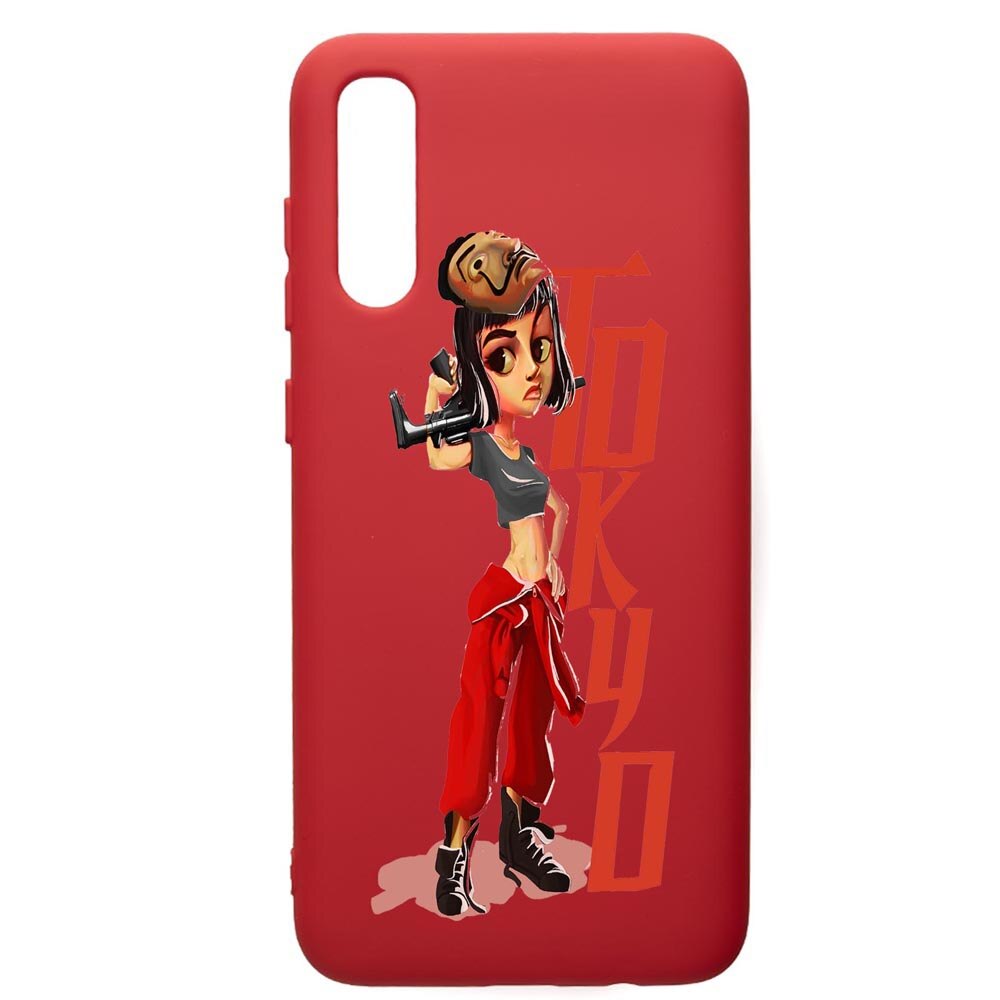 Husa de protectie Samsung Galaxy A30S, La Casa De Papel, silicon, cu interiorul din material textil, protectie camera, Red, PR394