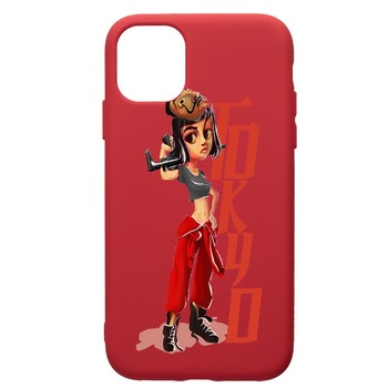 Husa de protectie Apple iPhone 11 Pro, La Casa De Papel, silicon, cu interiorul din material textil, protectie camera, Red, PR394 Husa de protectie Apple iPhone 11 Pro, La Casa De Papel, silicon, cu interiorul din material textil, protectie camera, Red, PR394