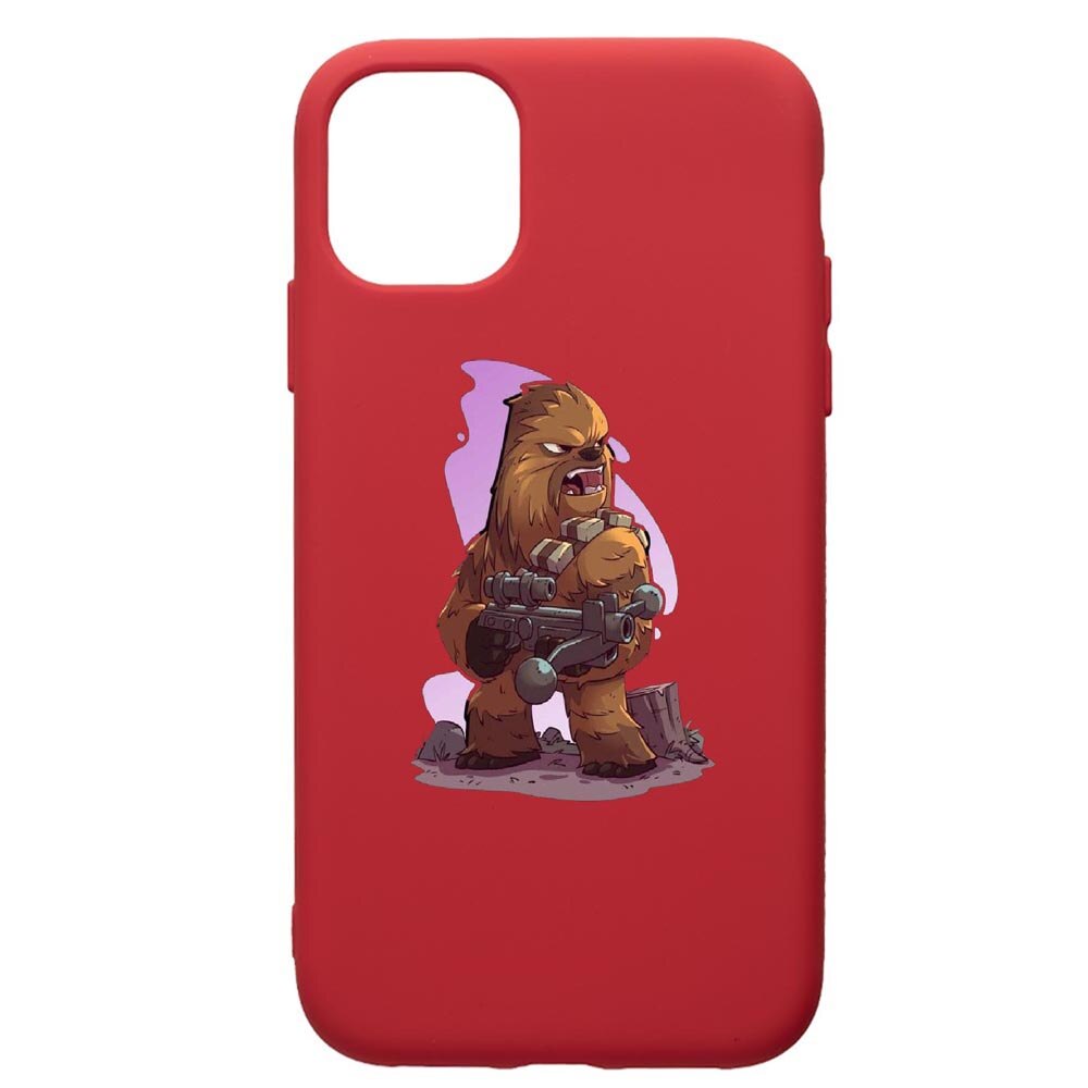 Husa de protectie Samsung Galaxy A51, Star Wars Chewbacca, silicon, cu interiorul din material textil, protectie camera, Red, PR401