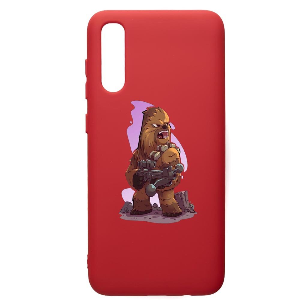 Husa de protectie Samsung Galaxy A70, Star Wars Chewbacca, silicon, cu interiorul din material textil, protectie camera, Red, PR401