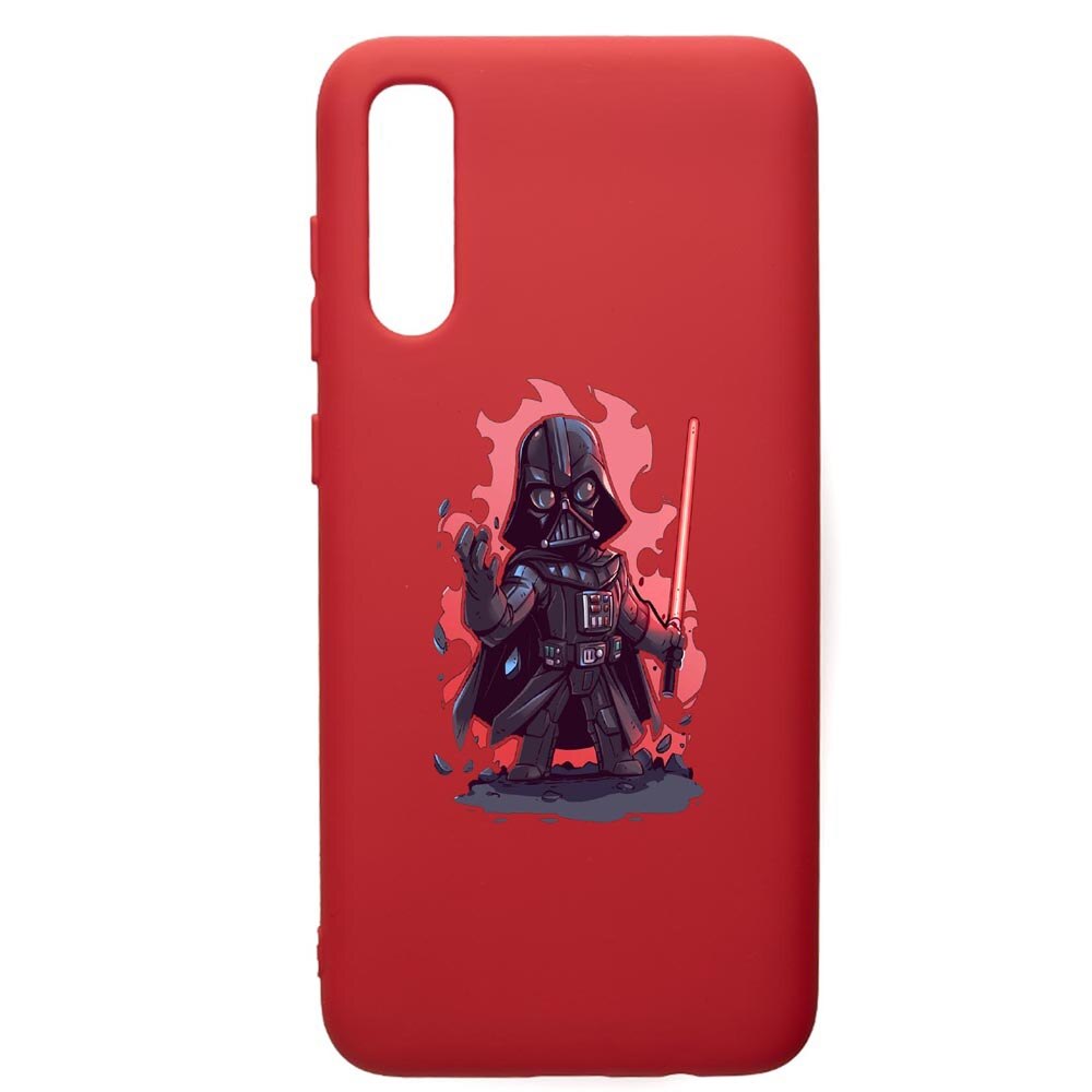 Husa de protectie Samsung Galaxy A50, Star Wars Darth Vader, silicon, cu interiorul din material textil, protectie camera, Red, PR402