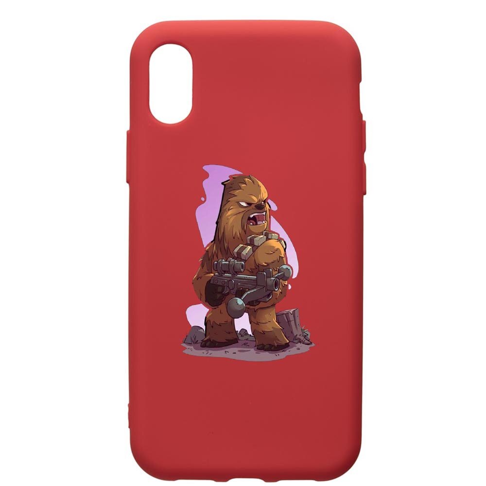 Husa de protectie Huawei Y6 2019, Star Wars Chewbacca, silicon, cu interiorul din material textil, protectie camera, Red, PR401