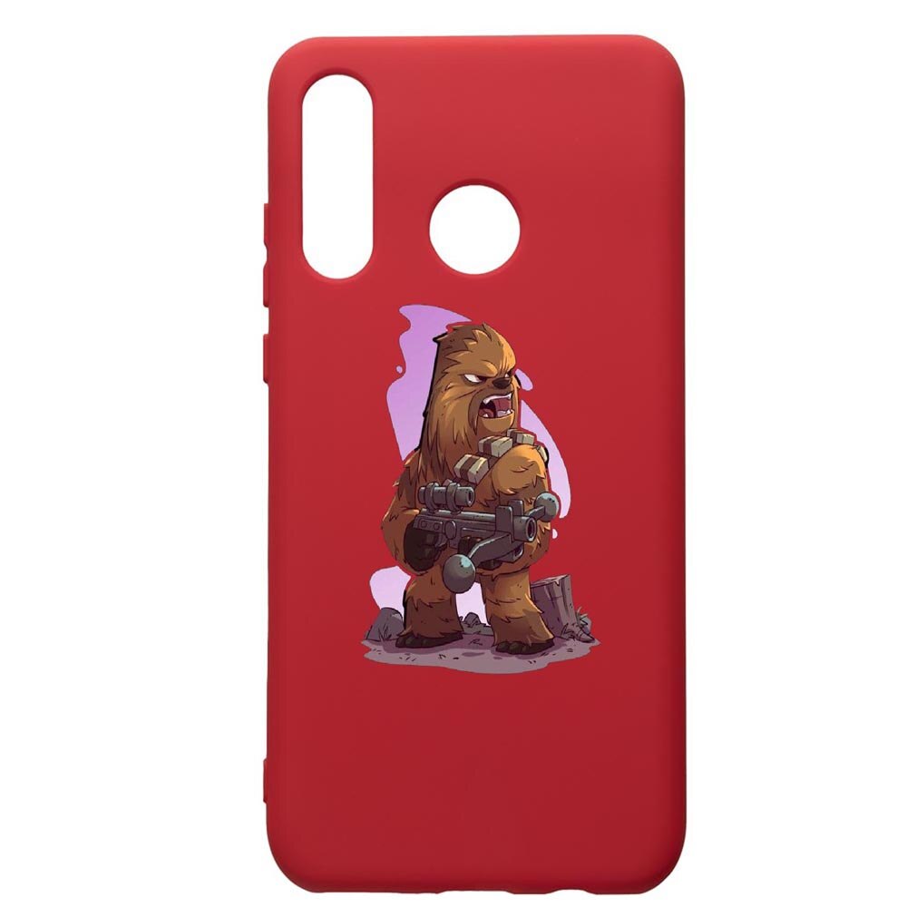 Husa de protectie Huawei P30 Lite, Star Wars Chewbacca, silicon, cu interiorul din material textil, protectie camera, Red, PR401