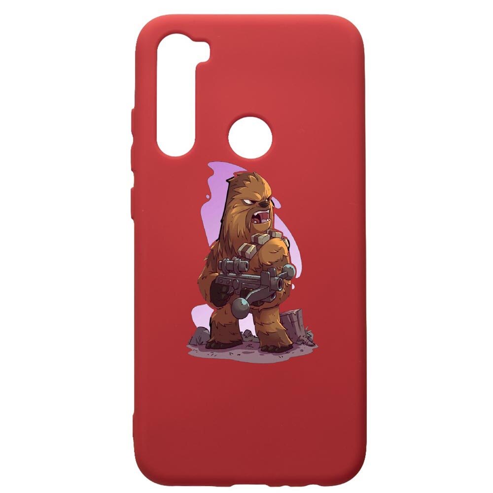 Husa de protectie Xiaomi Redmi Note 8, Star Wars Chewbacca, silicon, cu interiorul din material textil, protectie camera, Red, PR401