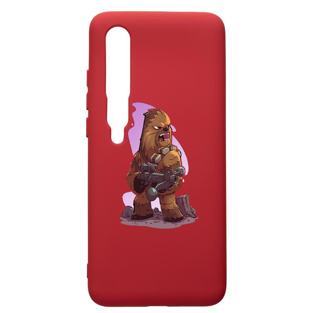 Husa de protectie Xiaomi Mi 10 / Mi 10 Pro, Star Wars Chewbacca, silicon, cu interiorul din material textil, protectie camera, Red, PR401