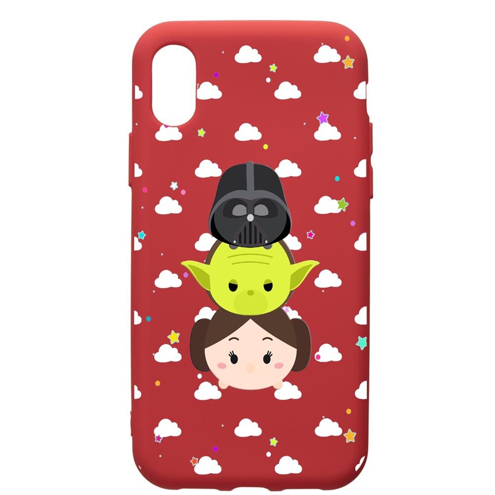 Husa de protectie Apple iPhone XR, Star Wars, silicon, cu interiorul din material textil, protectie camera, Red, PR404