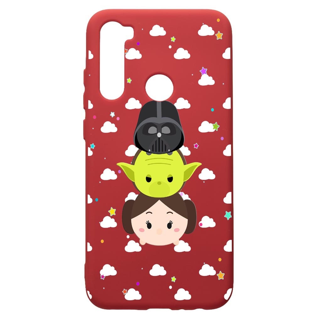 Husa de protectie Xiaomi Redmi Note 8, Star Wars, silicon, cu interiorul din material textil, protectie camera, Red, PR404