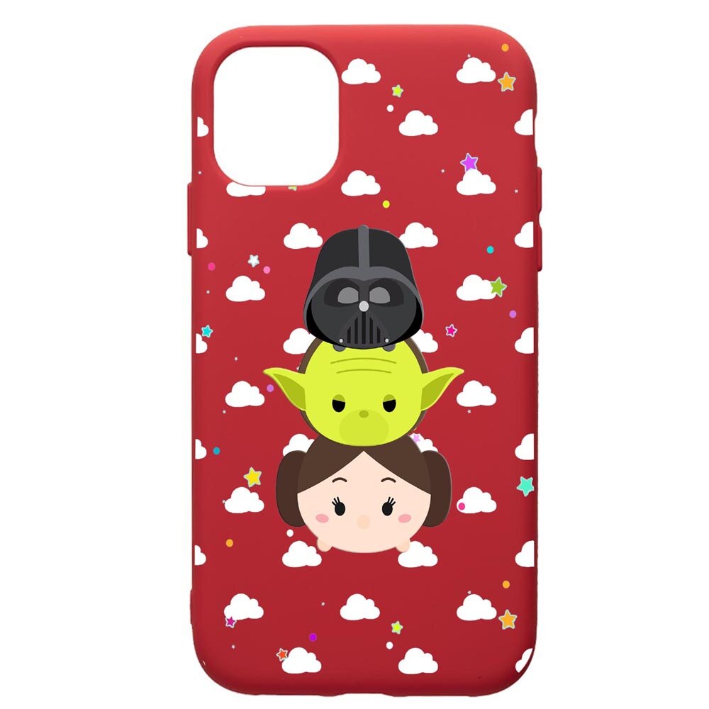 Husa de protectie Apple iPhone 11 Pro, Star Wars, silicon, cu interiorul din material textil, protectie camera, Red, PR404