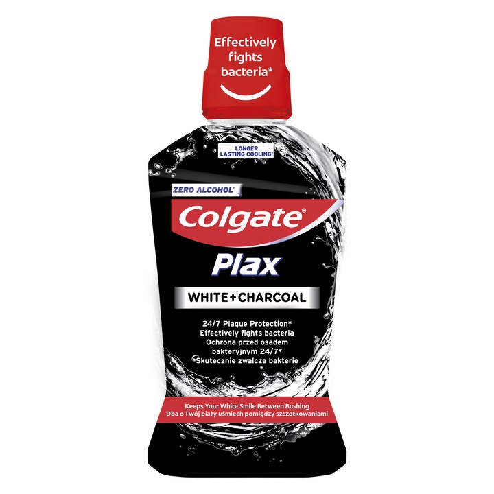 Вода за уста Colgate Max White + Charcoal, 500 мл