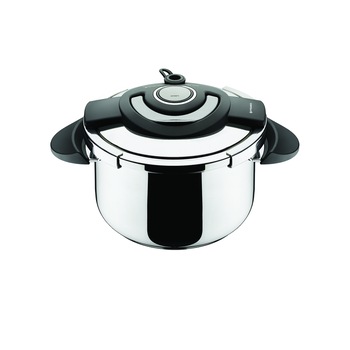 Oala sub presiune din inox Pyramis ROBUSTO PLUS, diametru 27cm, capacitate 8litri, fixarea capacului in orice pozitie, potrivita pentru toate tipurile de plite Oala sub presiune din inox Pyramis ROBUSTO PLUS, diametru 27cm, capacitate 8litri, fixarea capacului in orice pozitie, potrivita pentru toate tipurile de plite