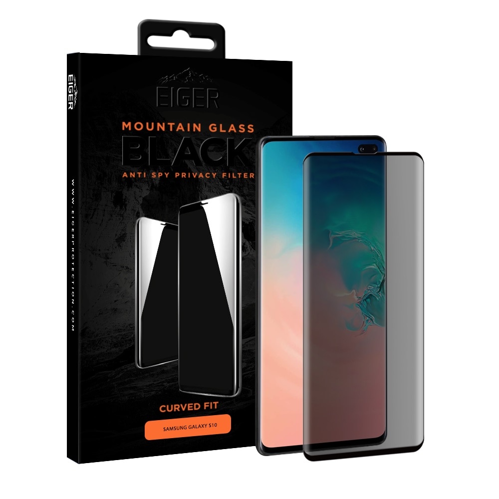 Folie Eiger Sticla 3D Privacy Mountain Glass compatibila cu Samsung Galaxy S10 G973, Clear