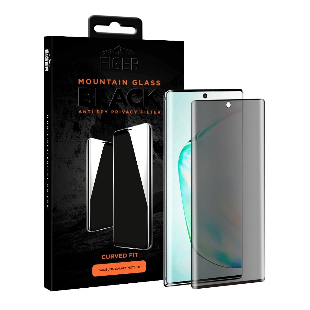 Folie Eiger Sticla 3D Privacy Mountain Glass compatibila cu Samsung Galaxy Note 10 Plus, Clear