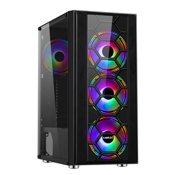 Carcasa Makki F07 RGB, Mid Tower, fara sursa, ATX, Black Carcasa Makki F07 RGB, Mid Tower, fara sursa, ATX, Black