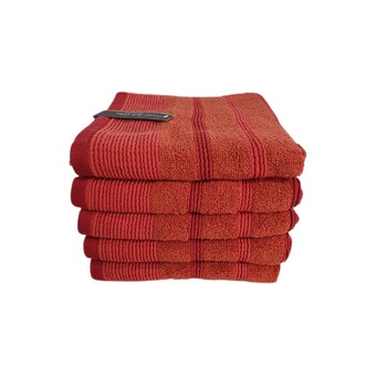 Set 5 Prosoape 0 twist ,100 % bumbac , 50 x 90 cm , caramiziu Set 5 Prosoape 0 twist ,100 % bumbac , 50 x 90 cm , caramiziu