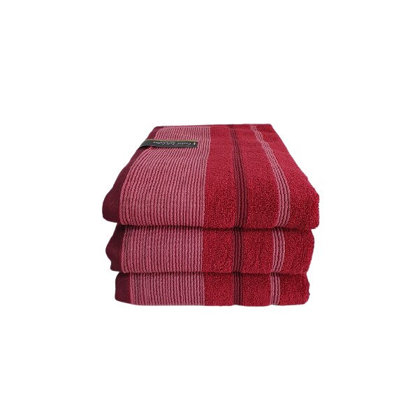Set 3 Prosoape 0 twist , 100 % bumbac , 70 x 140 cm , bordo