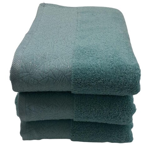 Set 3 Prosoape shinny , 100 % bumbac , 70 x 140 cm , verde