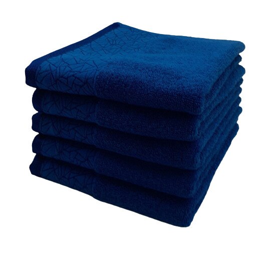 Set 5 Prosoape shinny , 100 % bumbac , 50 x 90 cm , royal