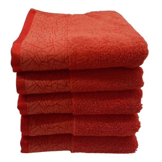 Set 5 Prosoape shinny , 100 % bumbac , 50 x 90 cm , portocaliu
