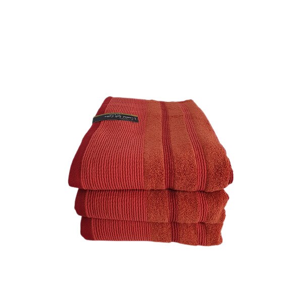 Set 3 Prosoape 0 twist , 100 % bumbac , 70 x 140 cm , caramiziu