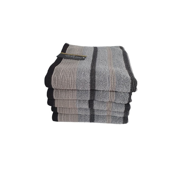 Set 5 Prosoape 0 twist ,100 % bumbac , 50 x 90 cm , gri