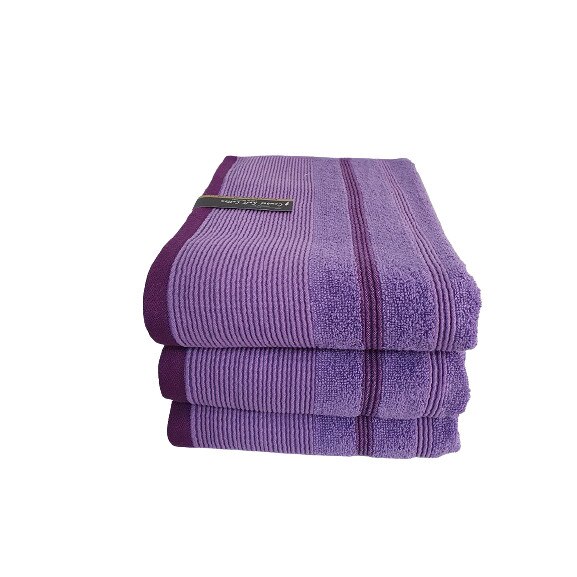 Set 3 Prosoape 0 twist , 100 % bumbac , 70 x 140 cm , lila