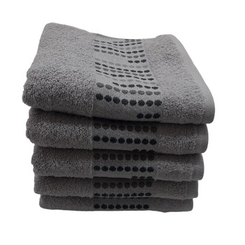 Set 5 Prosoape dots ,100 % bumbac , 50 x 90 cm , gri Set 5 Prosoape dots ,100 % bumbac , 50 x 90 cm , gri
