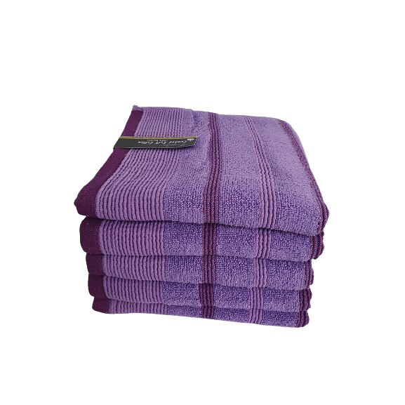 Set 5 Prosoape 0 twist ,100 % bumbac , 50 x 90 cm , lila