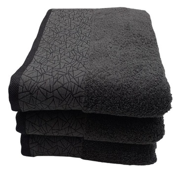Set 3 Prosoape shinny , 100 % bumbac , 70 x 140 cm , gri inchis Set 3 Prosoape shinny , 100 % bumbac , 70 x 140 cm , gri inchis