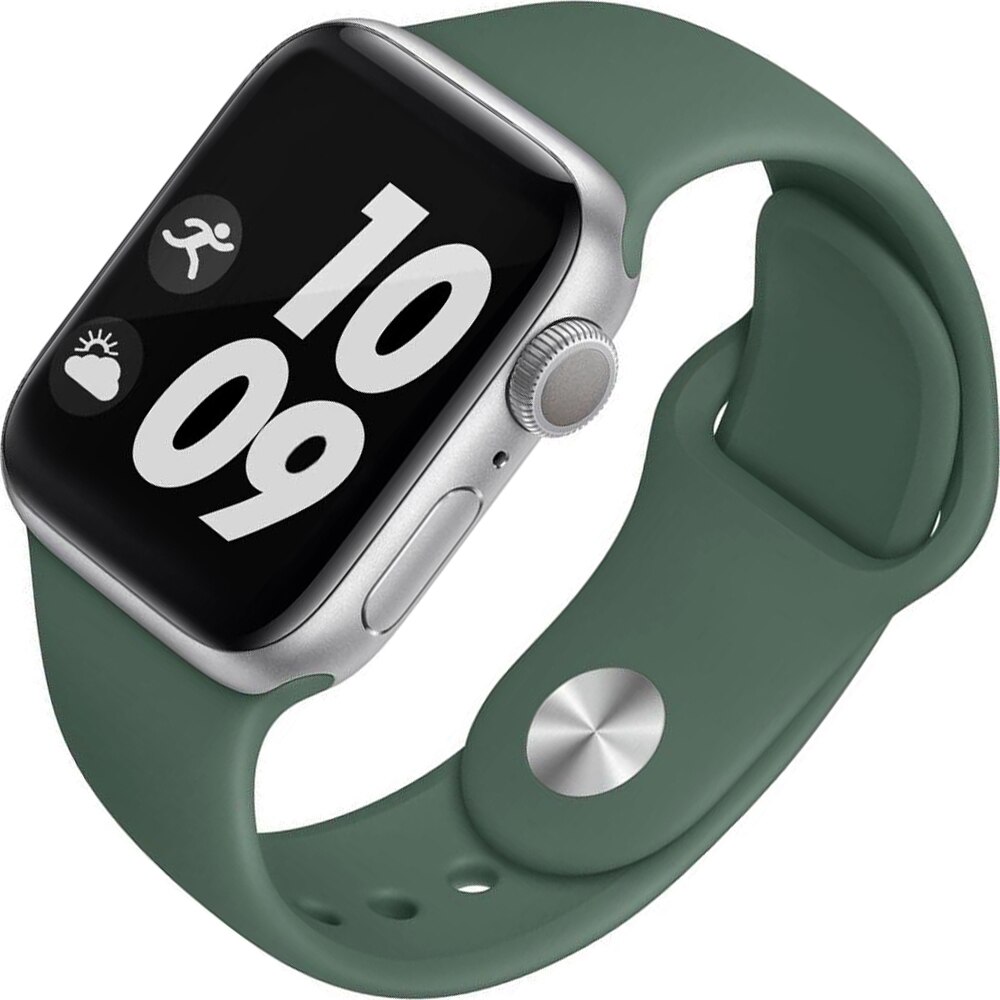 Curea silicon ZAFIT™, bratara pentru Apple Watch 6/5/4/3/2/1, Display 44 mm, Nike+, Sport, Verde inchis CS06