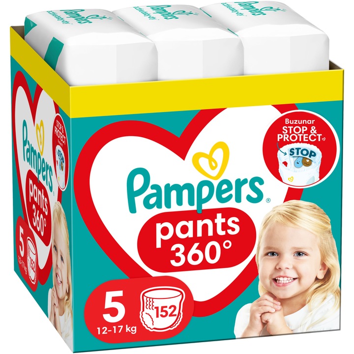 Пелени-гащички Pampers Active Baby XXL Размер 5, 11kg-17kg, 152 броя