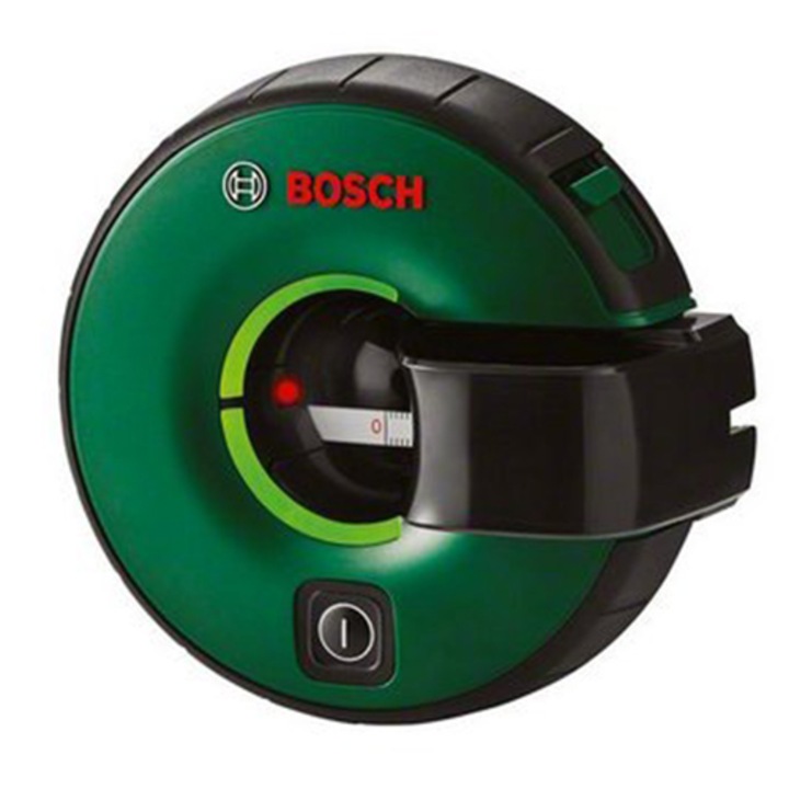 Nivela laser cu linii Bosch Atino 0603663A00, 630-650 nm dioda laser, 0.3° autonivelare, +/-2 mm/m precizie, 2 m domeniu lucru, 1 pad cu gel, 1 x 1.5 V LR6 (AA), capac de protectie pentru padul cu gel, 2 stifturi