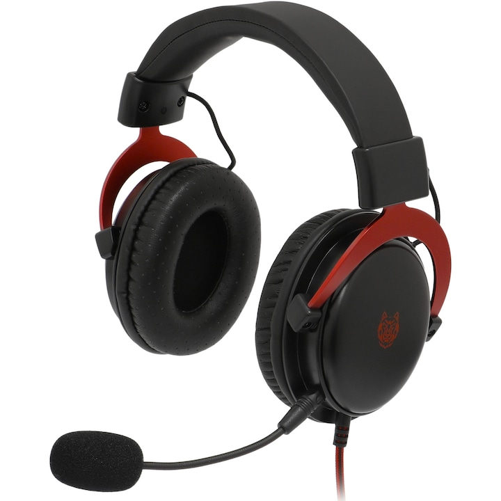 A+ Gaming fejhallgató, Mikrofon, 7.1 surround, Piros/Fekete