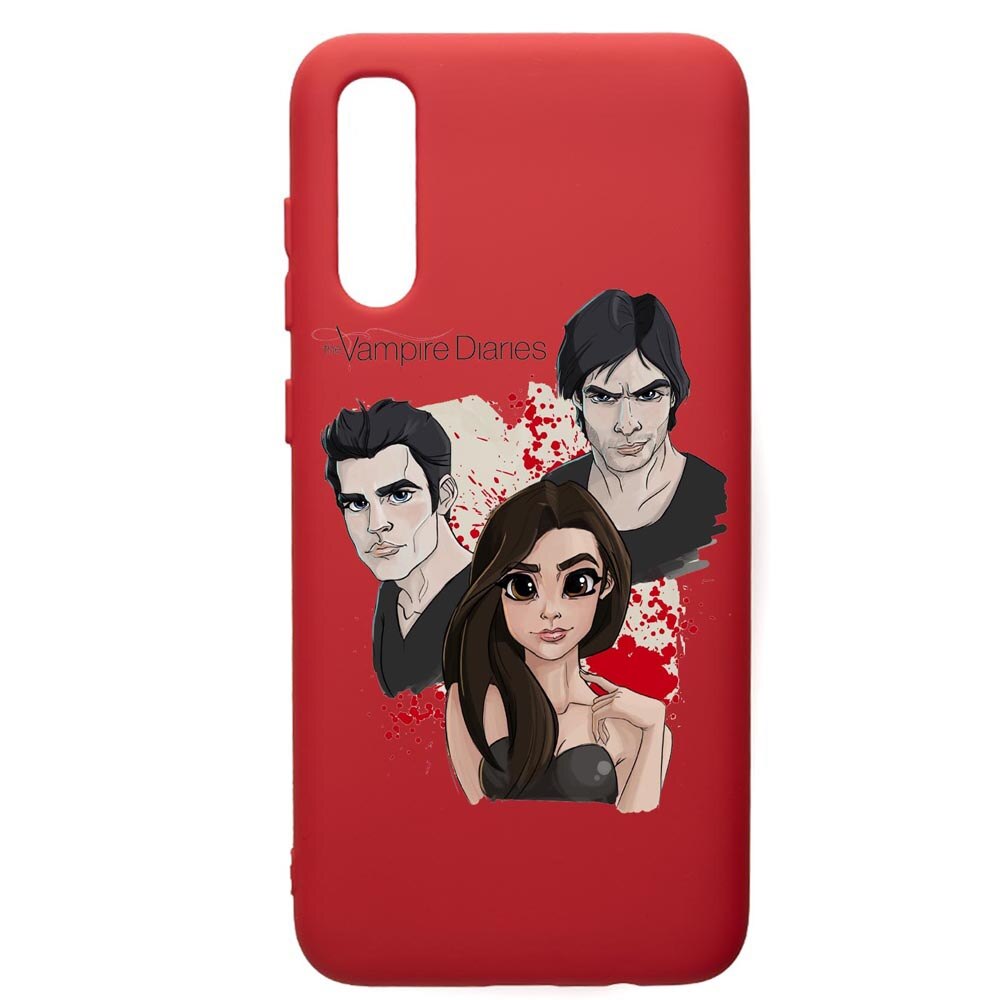 Husa de protectie Samsung Galaxy A70, Vampire Diaries, silicon, cu interiorul din material textil, protectie camera, Red, PR578