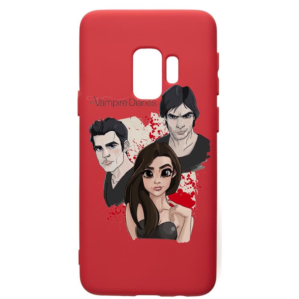 Husa de protectie Samsung Galaxy S9, Vampire Diaries, silicon, cu interiorul din material textil, protectie camera, Red, PR578