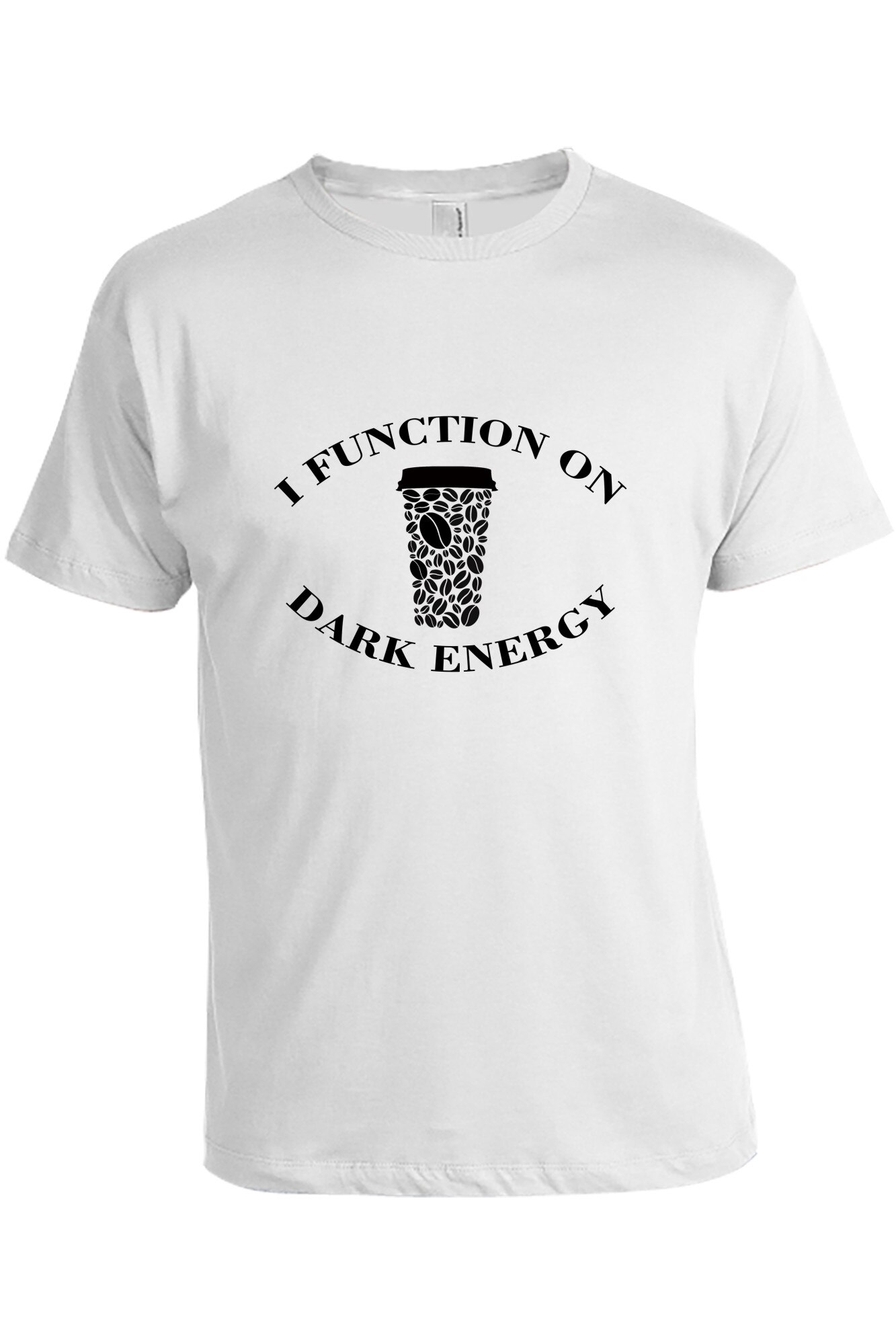 Tricou personalizat DARK ENERGY, bumbac, alb/negru