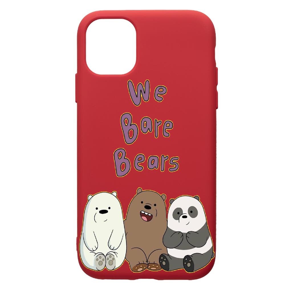 Husa de protectie Samsung Galaxy A51, We Bare Bears, silicon, cu interiorul din material textil, protectie camera, Red, PR588