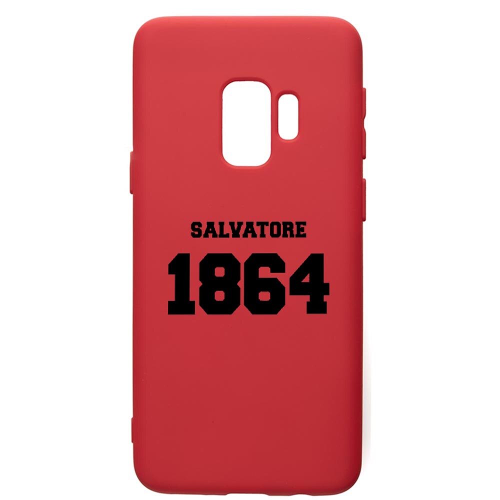 Husa de protectie Samsung Galaxy S9, Vampire Diaries - Salvatore 1864, silicon, cu interiorul din material textil, protectie camera, Red, PR582