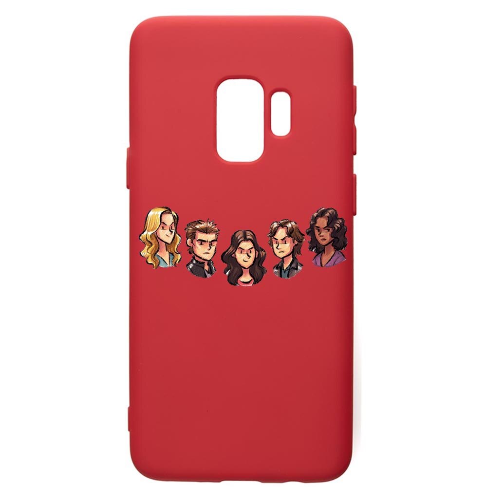 Husa de protectie Samsung Galaxy S9, Vampire Diaries, silicon, cu interiorul din material textil, protectie camera, Red, PR579