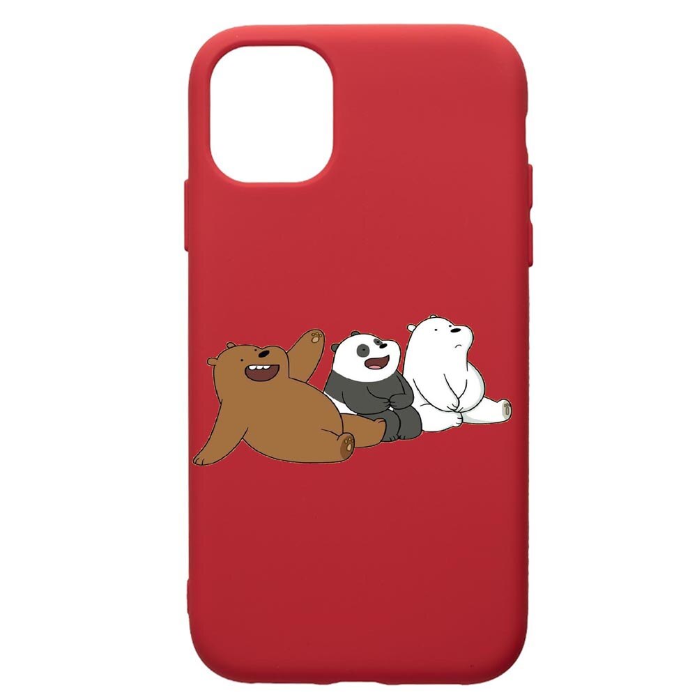 Husa de protectie Samsung Galaxy A51, Keep Calm - Bear, silicon, cu interiorul din material textil, protectie camera, Red, PR587