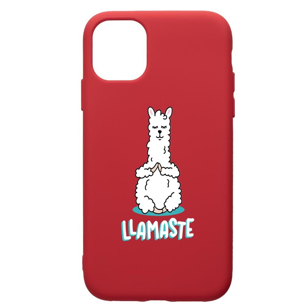 Husa de protectie Samsung Galaxy A51, Llamaste, silicon, cu interiorul din material textil, protectie camera, Red, PR590