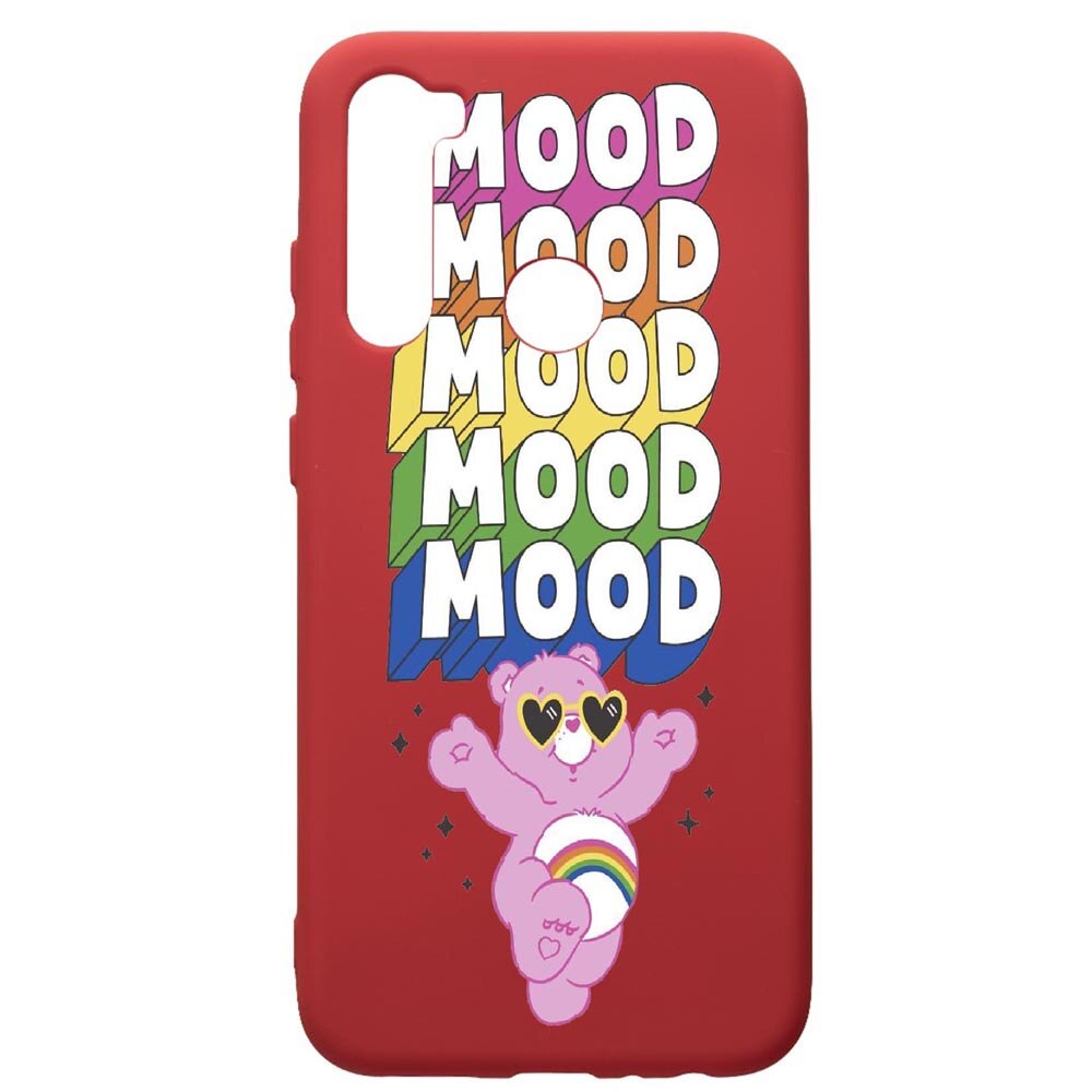 Husa de protectie Xiaomi Redmi Note 8, Mood - Pink Bear, silicon, cu interiorul din material textil, protectie camera, Red, PR599