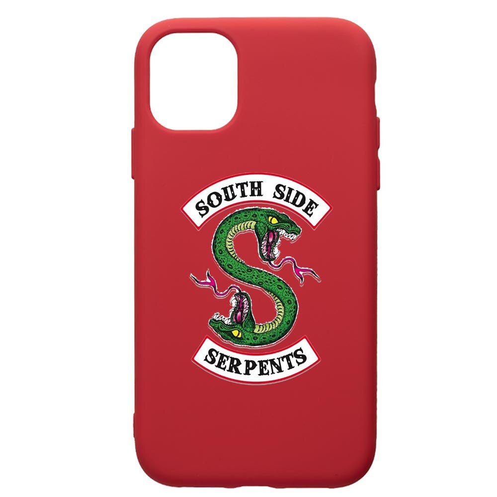 Husa de protectie Apple iPhone 11, Riverdale - South Side Serpents, silicon, cu interiorul din material textil, protectie camera, Red, PR605