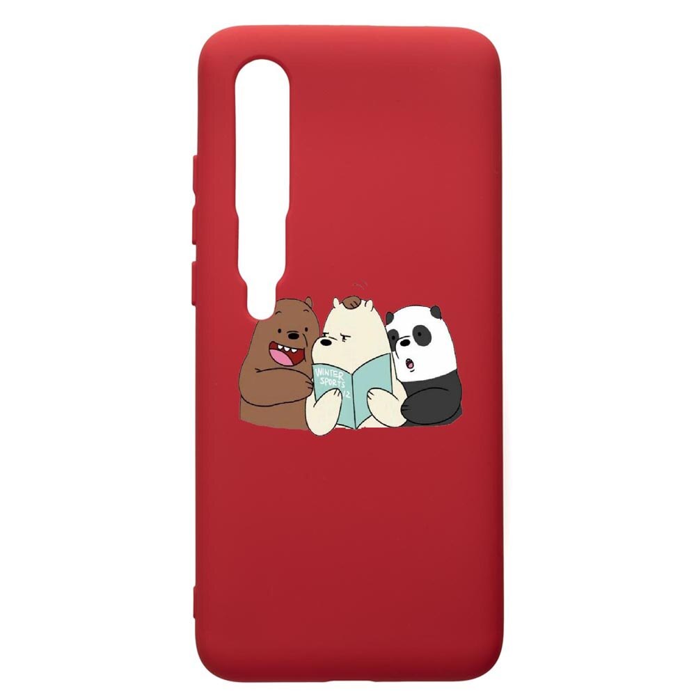 Husa de protectie Xiaomi Mi 10 / Mi 10 Pro, Winter Sports, silicon, cu interiorul din material textil, protectie camera, Red, PR601