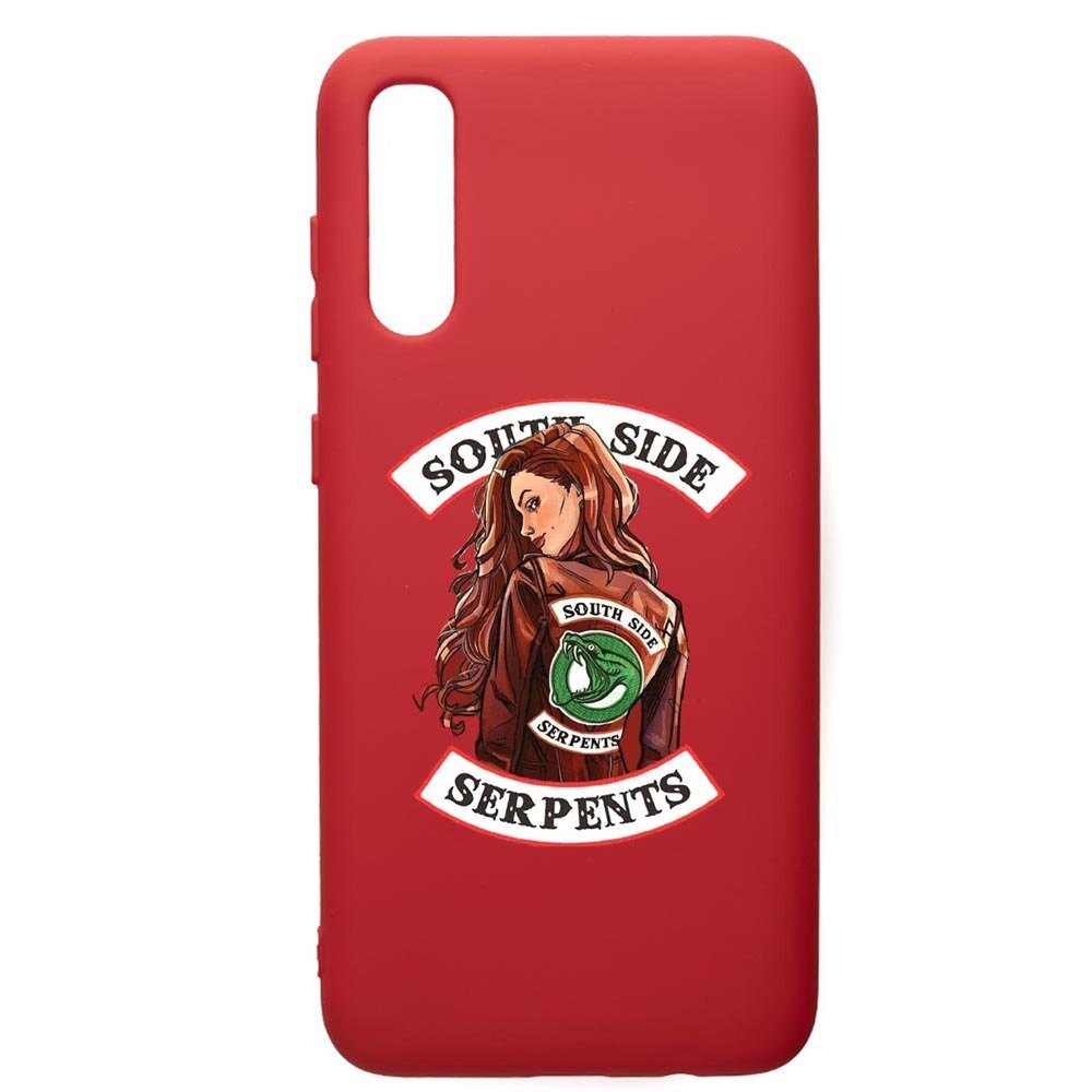 Husa de protectie Samsung Galaxy A50, Riverdale - South Side Serpents, silicon, cu interiorul din material textil, protectie camera, Red, PR606