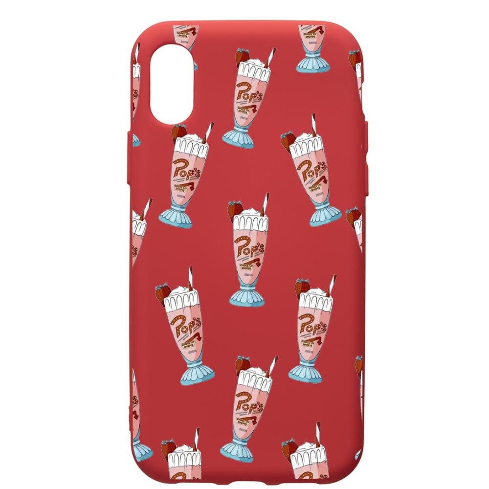 Husa de protectie Samsung Galaxy A01, Riverdale - Shake, silicon, cu interiorul din material textil, protectie camera, Red, PR609