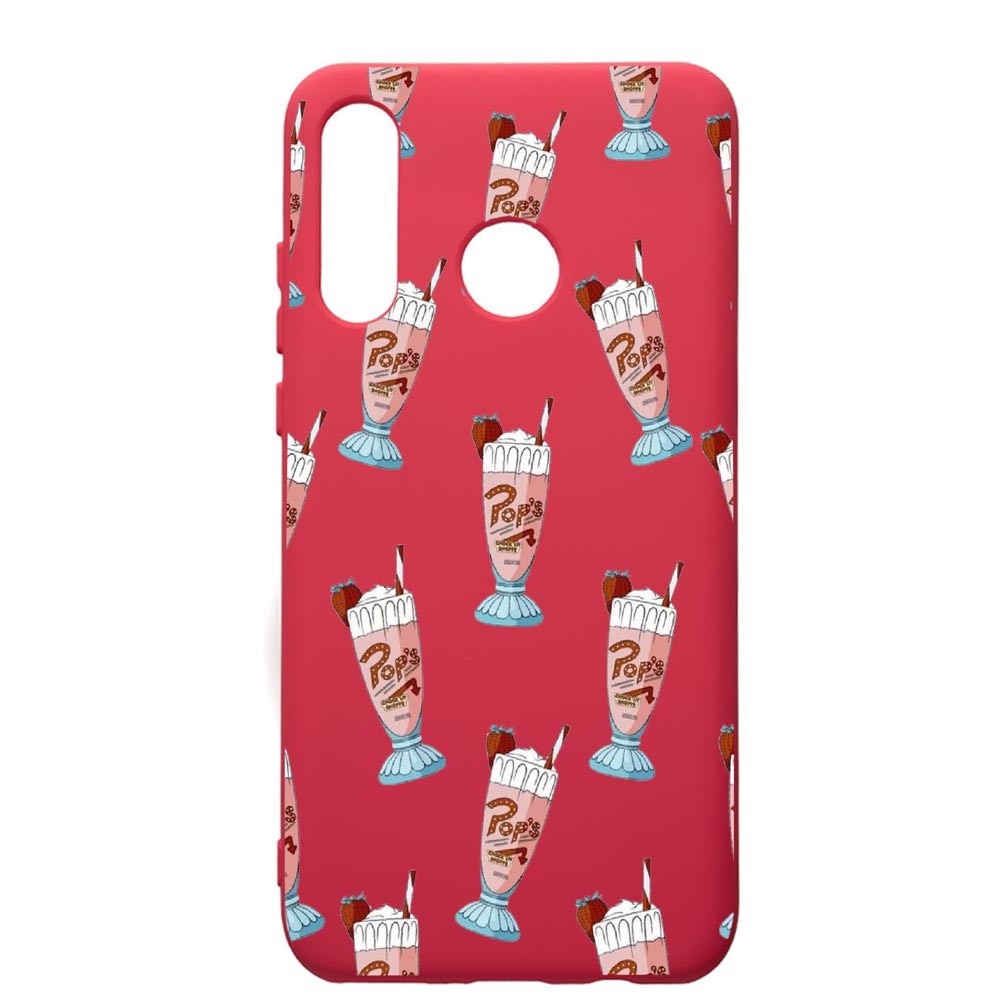Husa de protectie Huawei P30 Lite, Riverdale - Shake, silicon, cu interiorul din material textil, protectie camera, Maroon, PM609