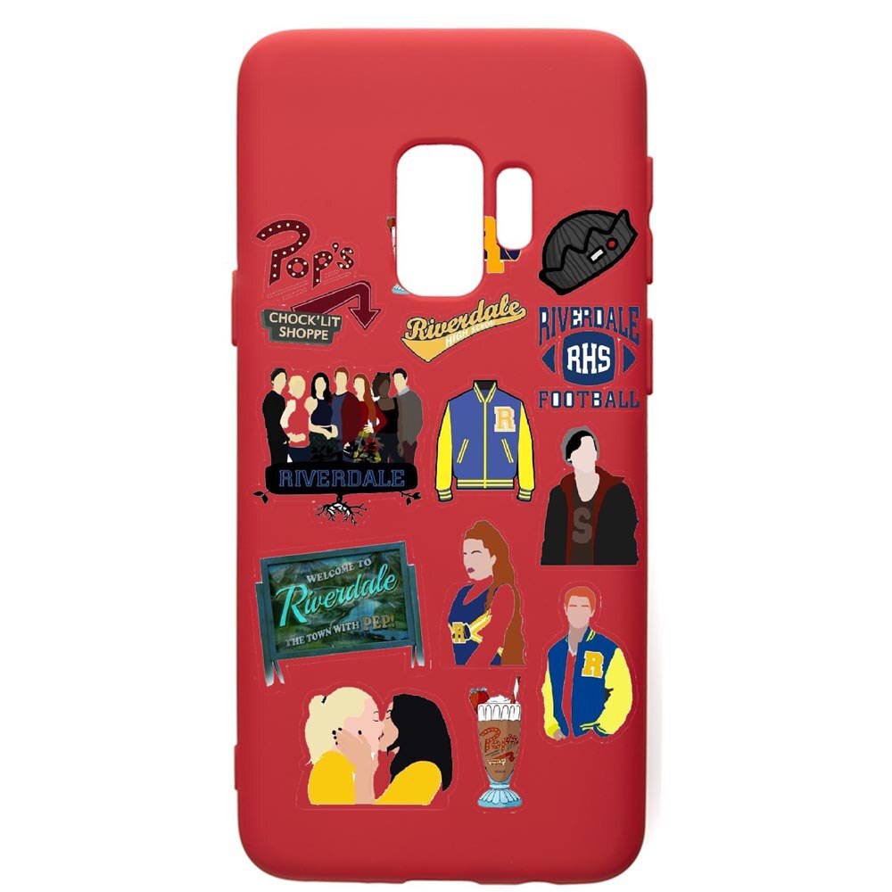 Husa de protectie Samsung Galaxy S9, Riverdale, silicon, cu interiorul din material textil, protectie camera, Red, PR608